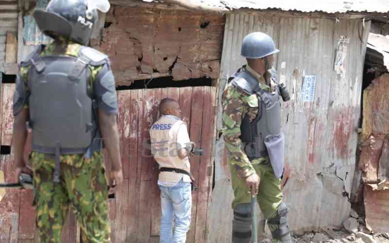 Photos: Azimio protests in Mathare