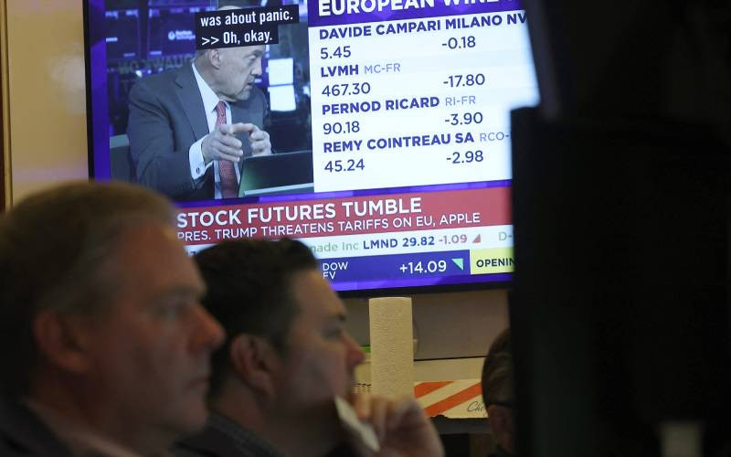 Stocks fluctuate as traders await next moves in Trump trade war