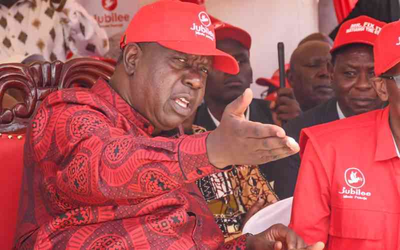 Jubilee Party leader Dr Fred Matiang'i called for peaceful campaigning