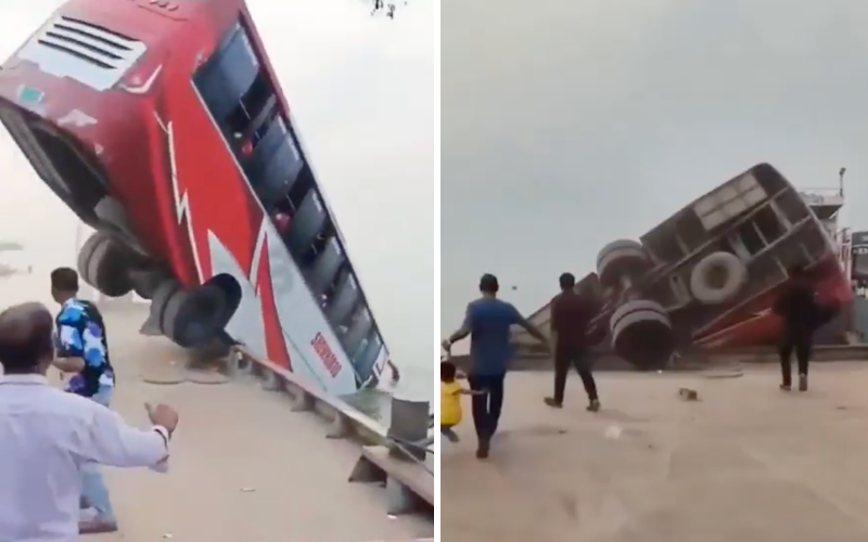 Dozens dead after bus plunged into Bangladesh river