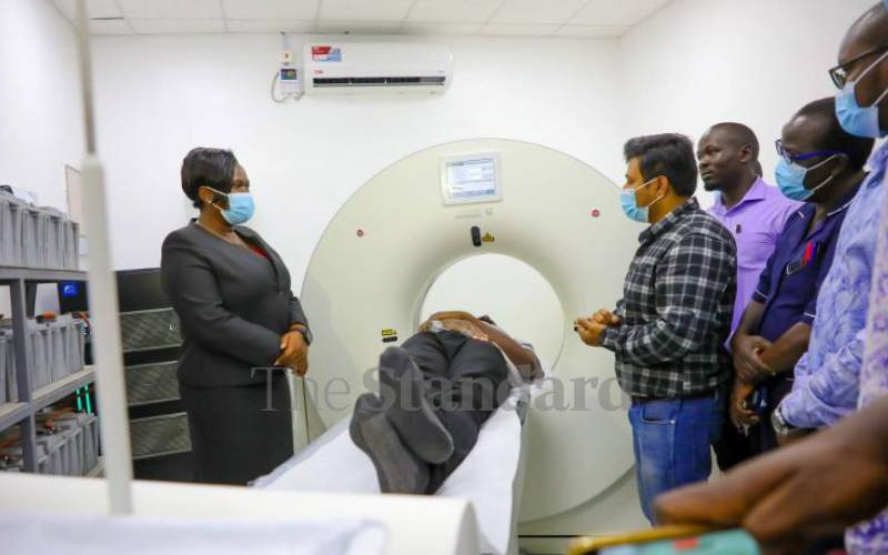 Relief for locals as county hospital is installed with CT scan machine