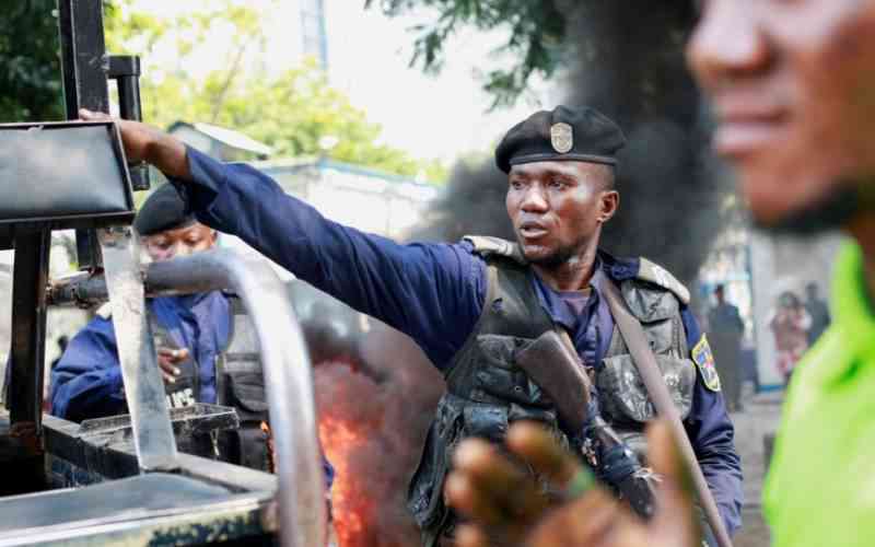 Congo protesters burn US and Belgian flags, target western embassies