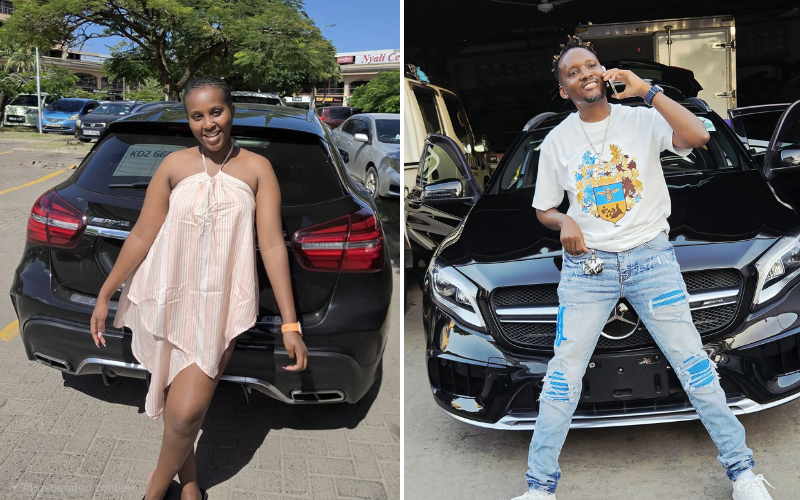 Kamba Benga star Katombi gifts wife Sh3m Mercedes-Benz days after wedding