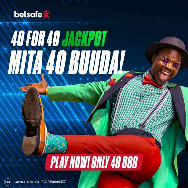 Fifty Sh5,000 winners every Monday on Betsafe's 40 for 40 Jackpot