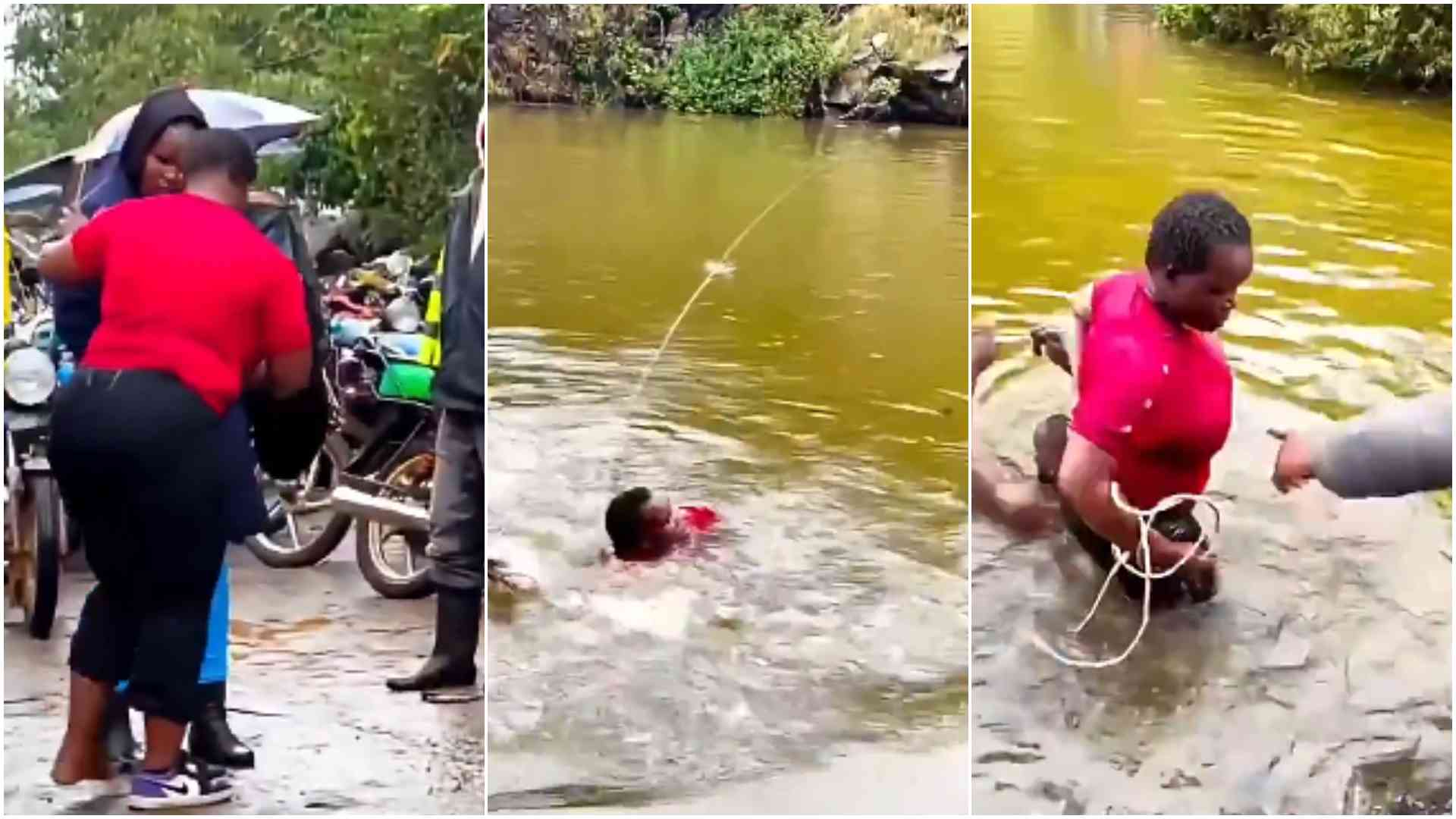 Kericho Women Rep aspirant sparks reactions after diving into river during body recovery
