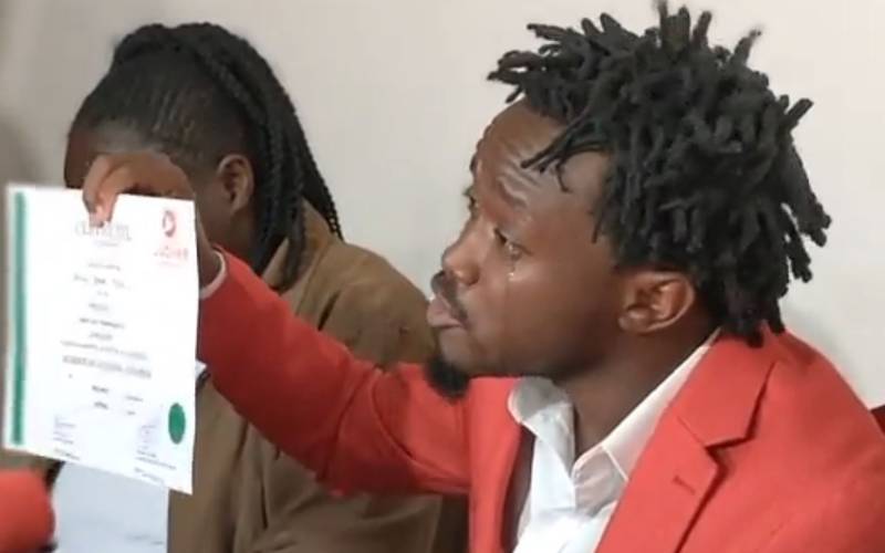 I will not step down:  Singer Bahati in tears amid political foul play claims