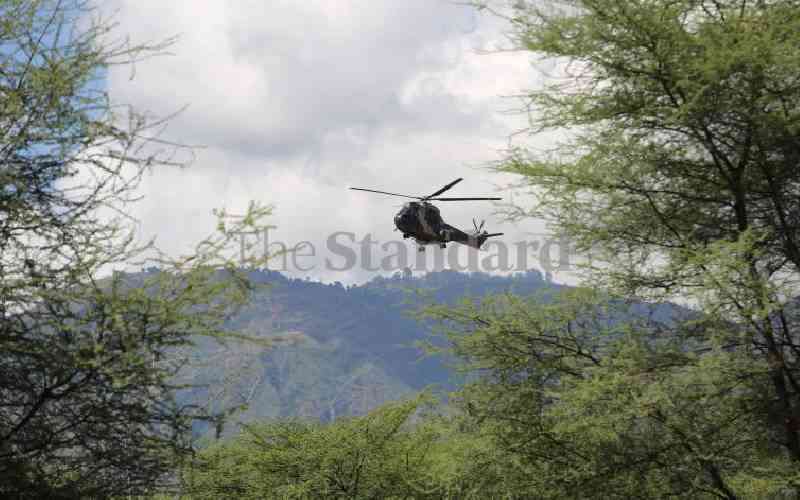 Witnesses recall the moment KDF chopper crashed in a peace farm