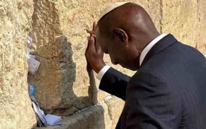 President Ruto prays at Israel's Wailing Wall