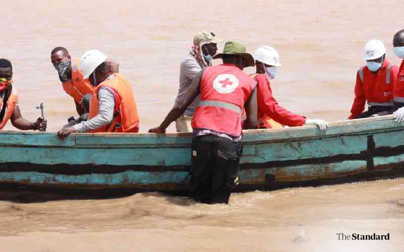 Todonyang locals get fishing gear as they pick the pieces