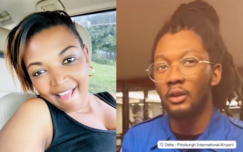 Karen Nyamu openly flirts with handsome airport staff in USA: "So cute"