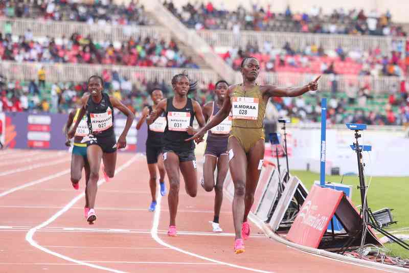Dancing queen Mary Moraa retains her 800m title at Kip Keino Classic, Tebogo and Lindsey tie