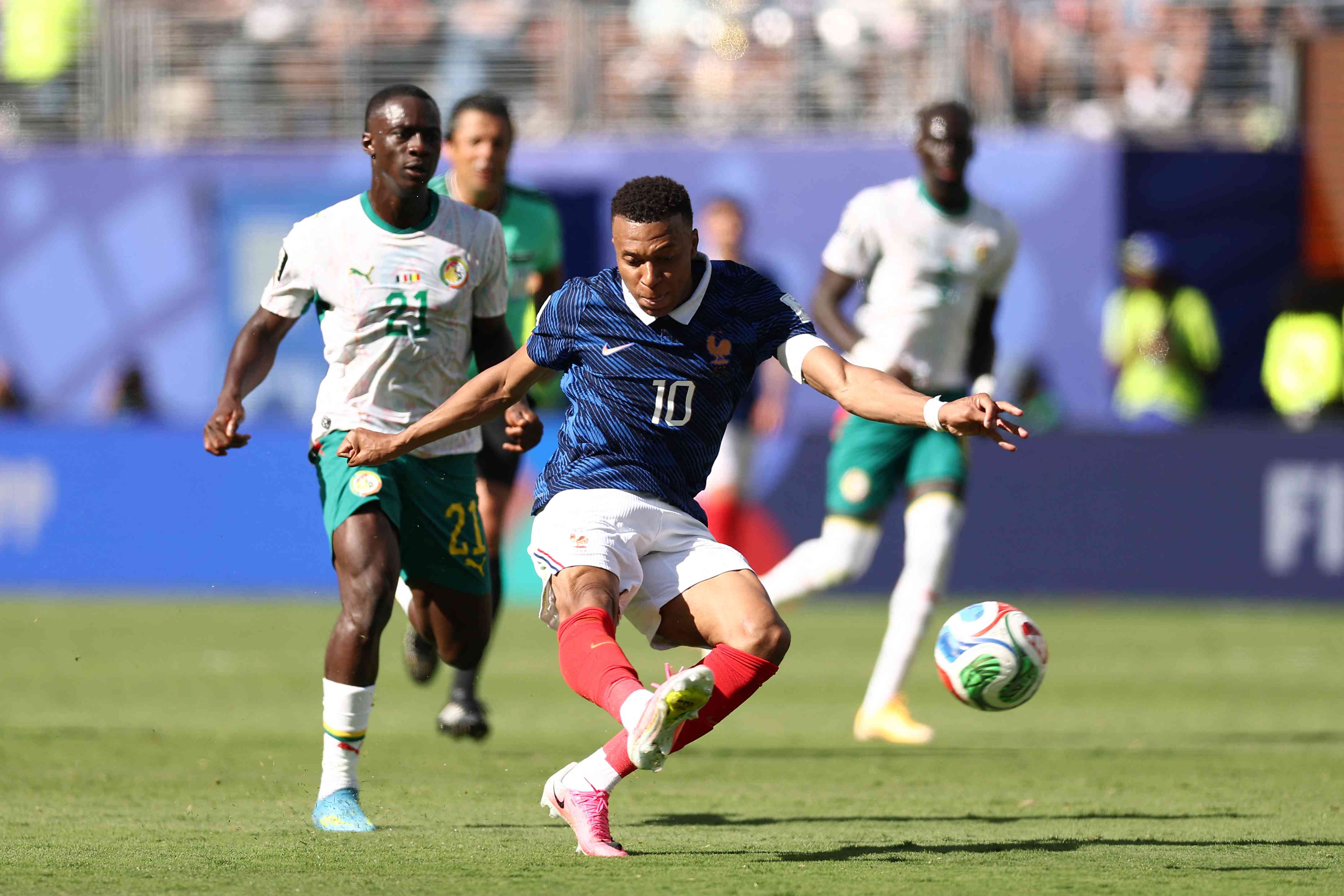 France and two-goal Mbappe roar into World Cup