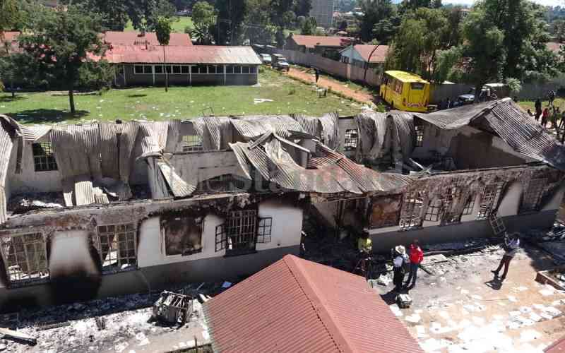 PHOTOS: Night of terror that left Litein boys under massive destruction