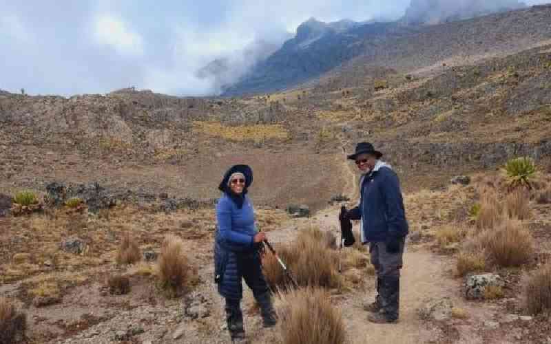 Hiking and summiting Mt Kenya for health