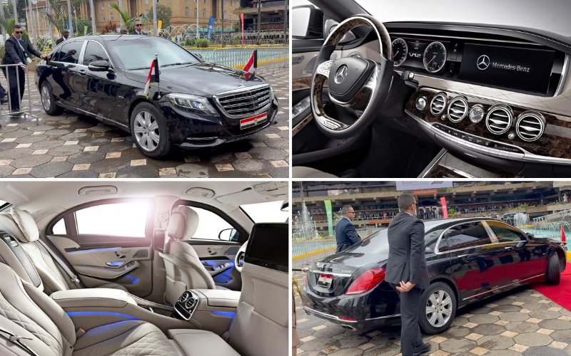 PHOTOS: Inside heavily armoured Maybach that ferried Egyptian President El-Sisi to KICC