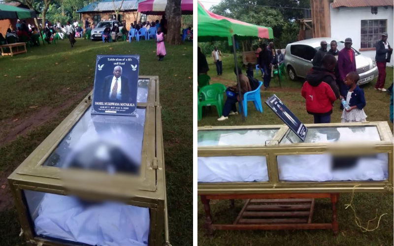 Bungoma: 99-year-old man buried in glass casket he designed himself
