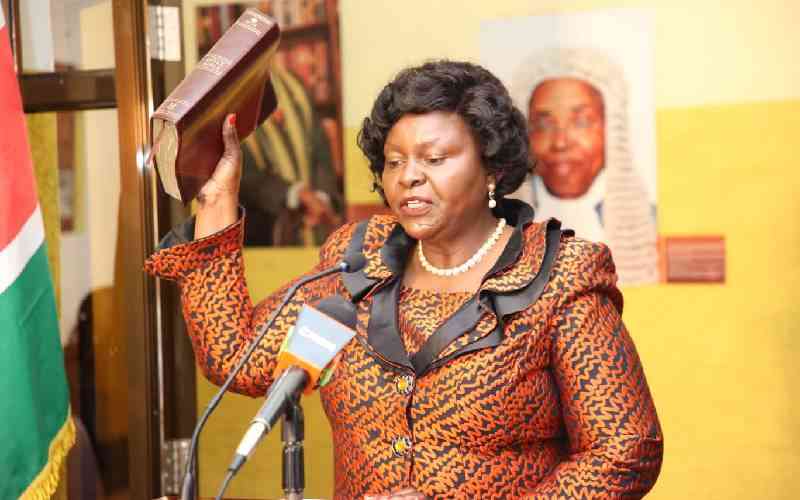 Mary Wanyoyi Chebukati sworn in as CRA chairperson