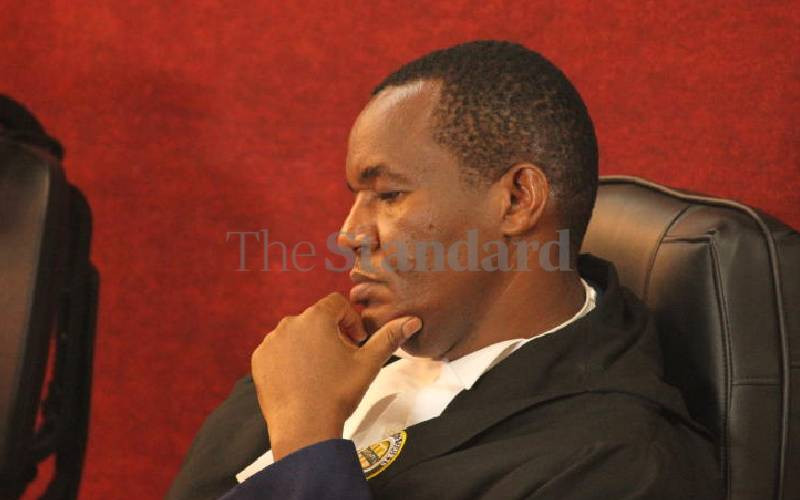 Judges and magistrates protest withdrawal of Mugambi's security