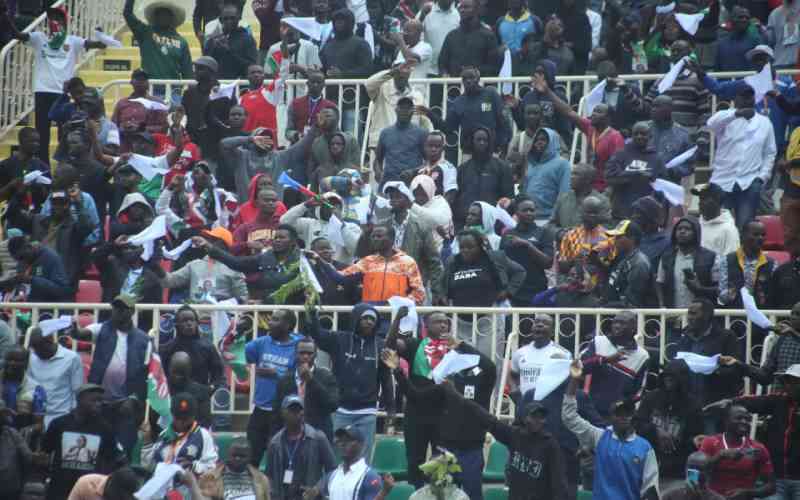 Kenyans throng Nyayo Stadium to bid farewell to Raila Odinga
