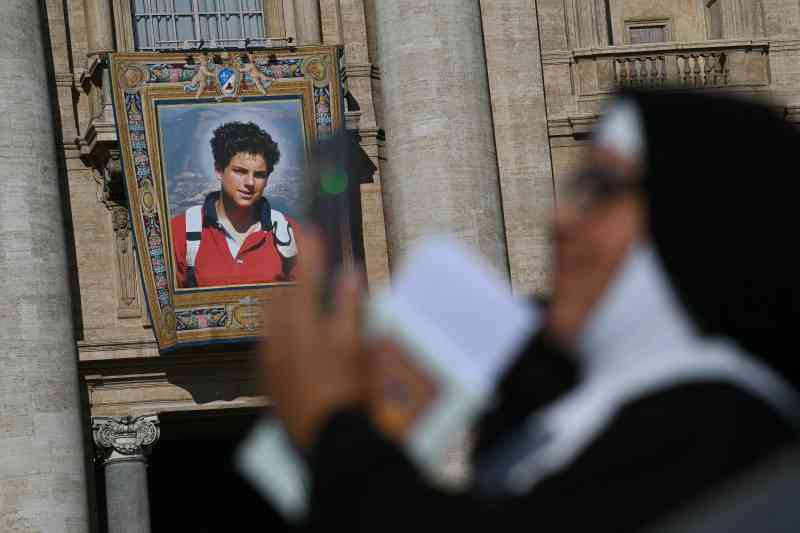 Huge crowds at the Vatican as teen becomes first millennial saint