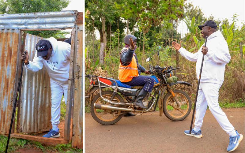 Gachagua takes signature morning walks in Mbeere North as campaigns heat up