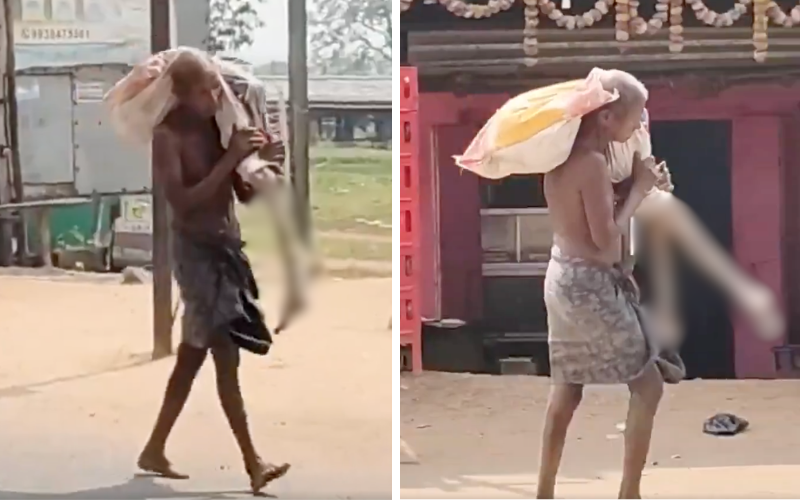 VIDEO: Man carries sister's skeleton to bank in shocking attempt to access funds