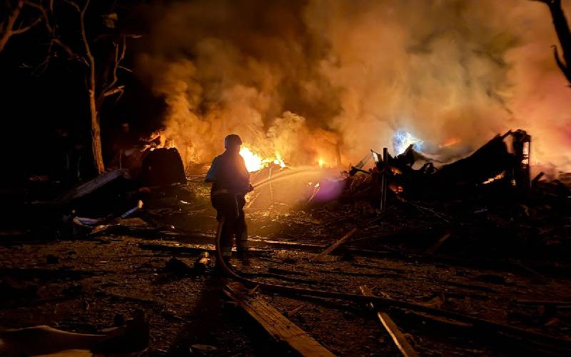 Russian barrage on Ukraine kills 9, wounds dozens