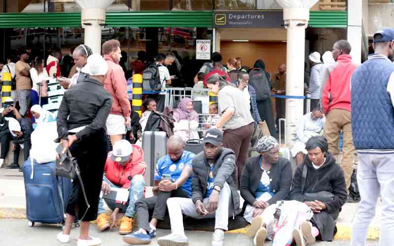 JKIA grinds to a halt leaving passengers stranded