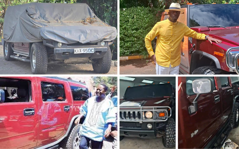 PHOTOS: Raila Jr. restores Odinga's iconic 2007 campaign Hummer