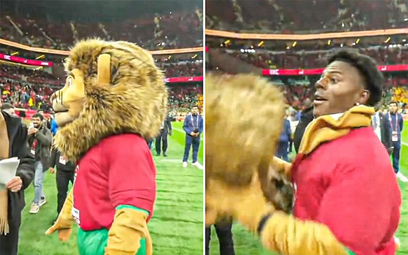 IShowSpeed makes suprise mascot appearance at AFCON final, gifts blind fan iPhone 17