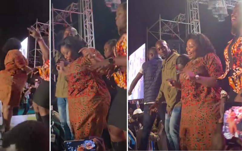 VIDEO: Millicent Omanga lights up Mkisii Festival with bubbly dance alongside Geoffrey Mosiria