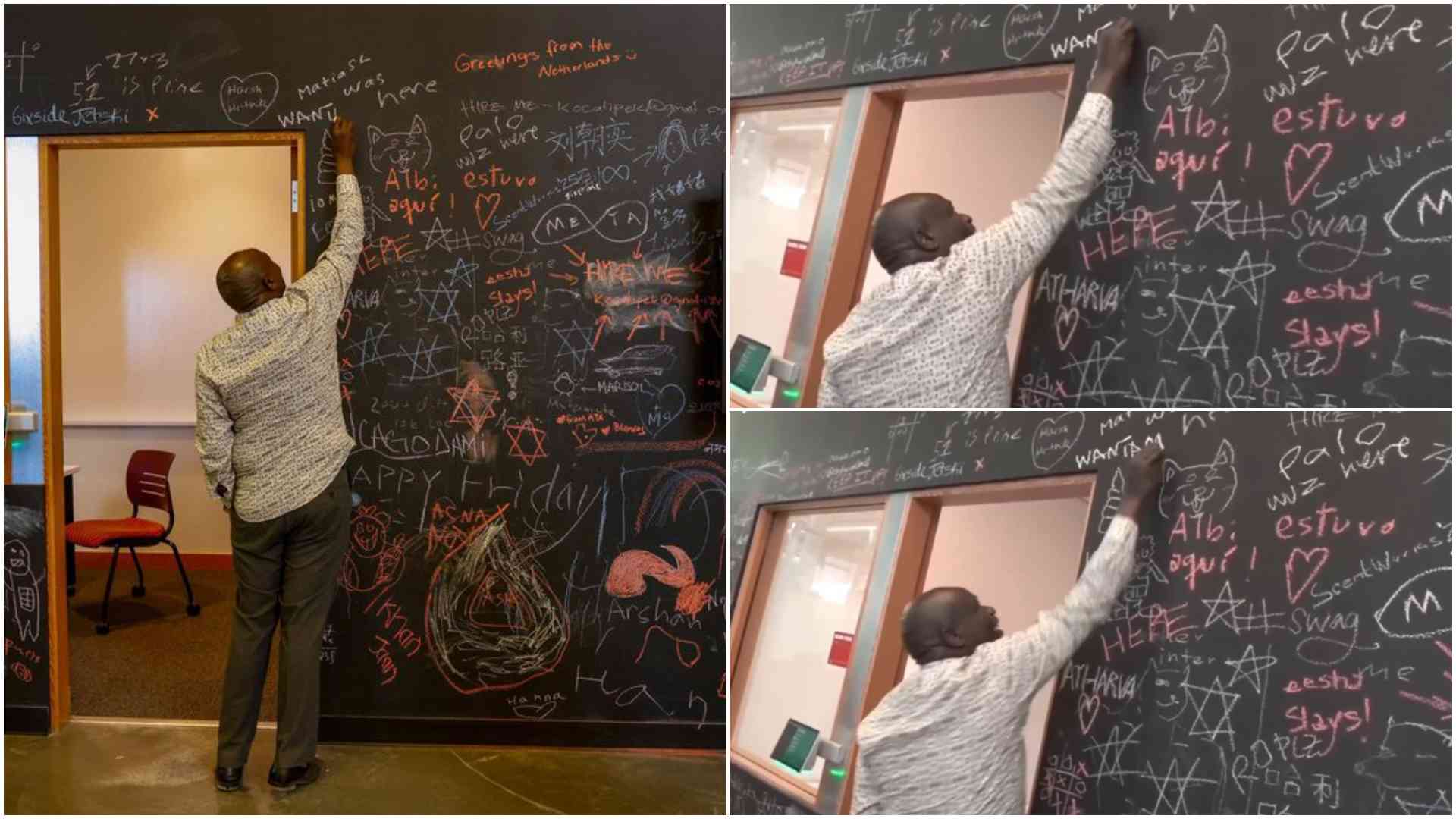 Rigathi Gachagua's 'Wantam' graffiti moment at Facebook wall during US tour excites Kenyans