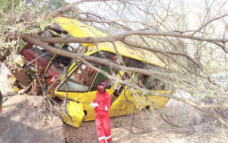  One killed, seven critically injured in school bus collision near Turkwel dam