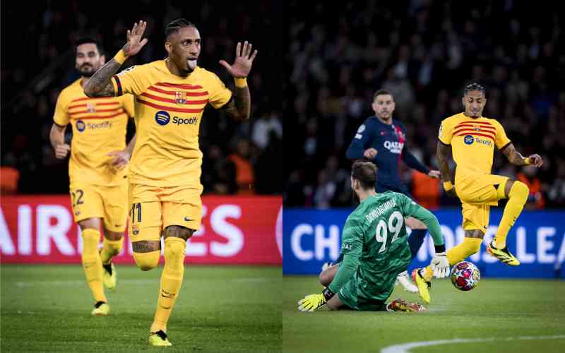 Raphinha scores twice as Barcelona beats PSG in Champions League quarterfinals
