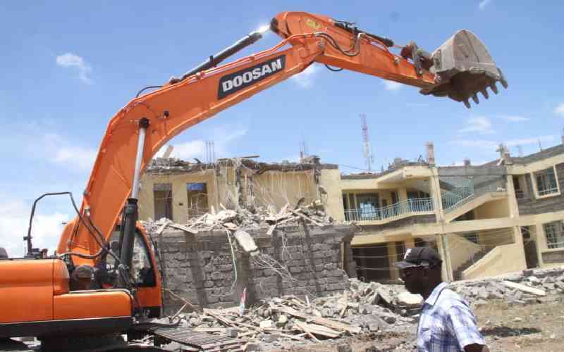 County to provide shelter for demolition victims, says Machakos deputy governor