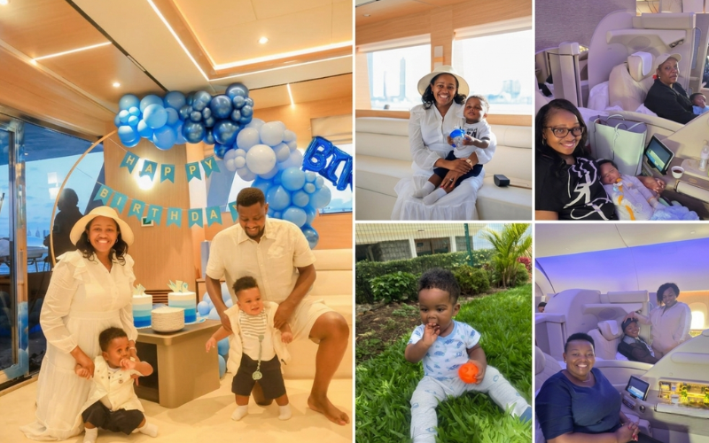 PHOTOS: Susan Kihika offers exclusive glimpse into first class flights, yacht birthday as twins turn one