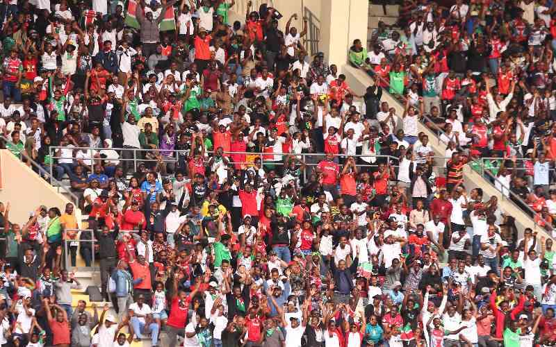 Fans paint Kasarani red and white in Harambee Stars clash with Madagascar