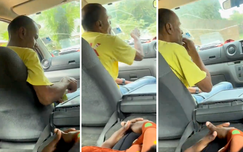 No nonsense miraa-chewing driving instructor angrily lectures student during lesson