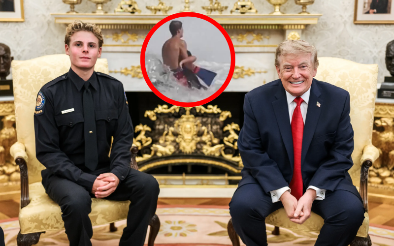 Trump honours 16-year-old lifeguard who saved boy from raging surf