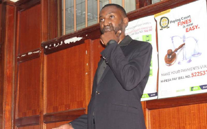 Former National Assembly Speaker Justin  Muturi son testifies how he lost money