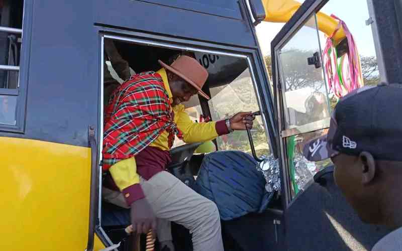 Irony of  school with a new bus but no road to reach the institution.