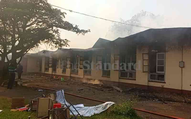 Photos: Kisumu Boys High School fire destroys dormitory, classrooms