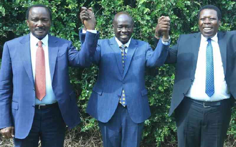 Gachagua, Kalonzo and Wamalwa join forces, vow to make Ruto a one term President