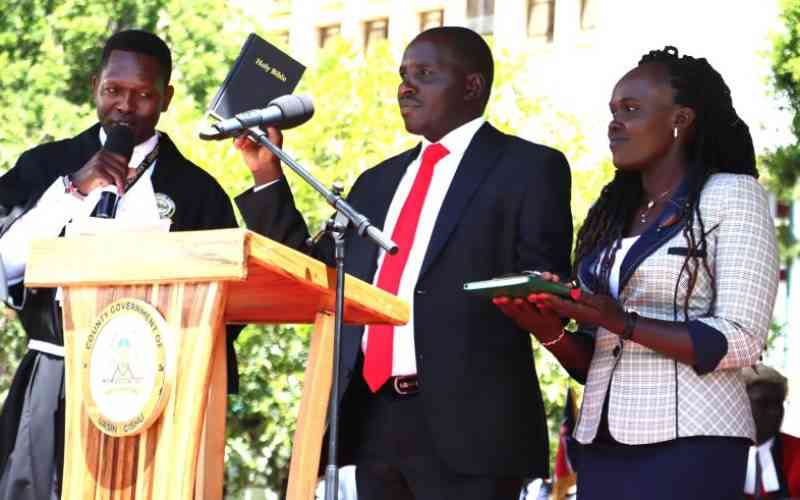 Evans Kapkea sworn in as Uasin Gishu Deputy Governor