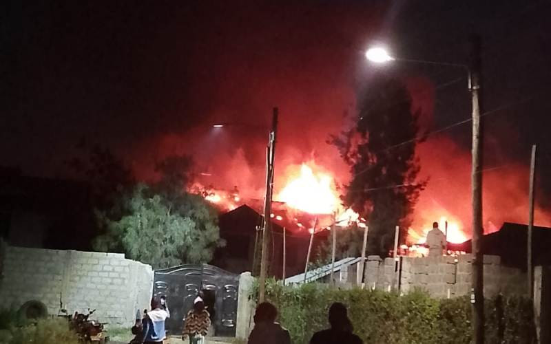 Fire breaks out at Katani Villas estate in Syokimau