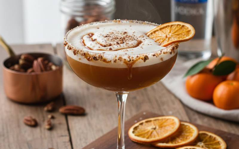 Cocktail bar: Salted caramel pecan sour