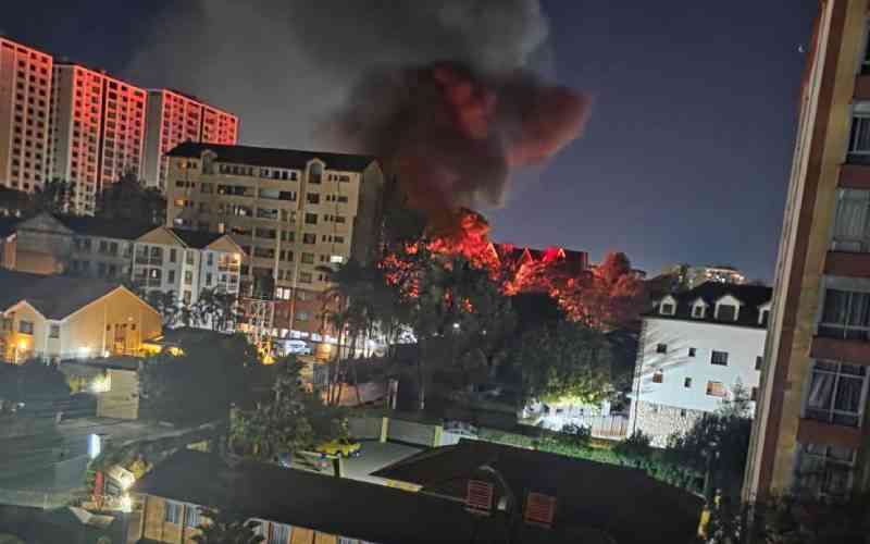 Fire ravages vehicles at Kilimani garage
