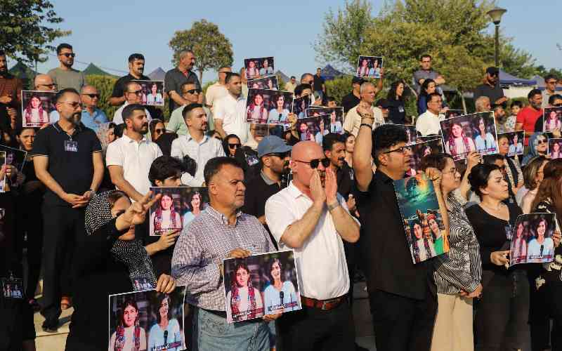 Dozens protest Iraq drone strike that killed two journalists