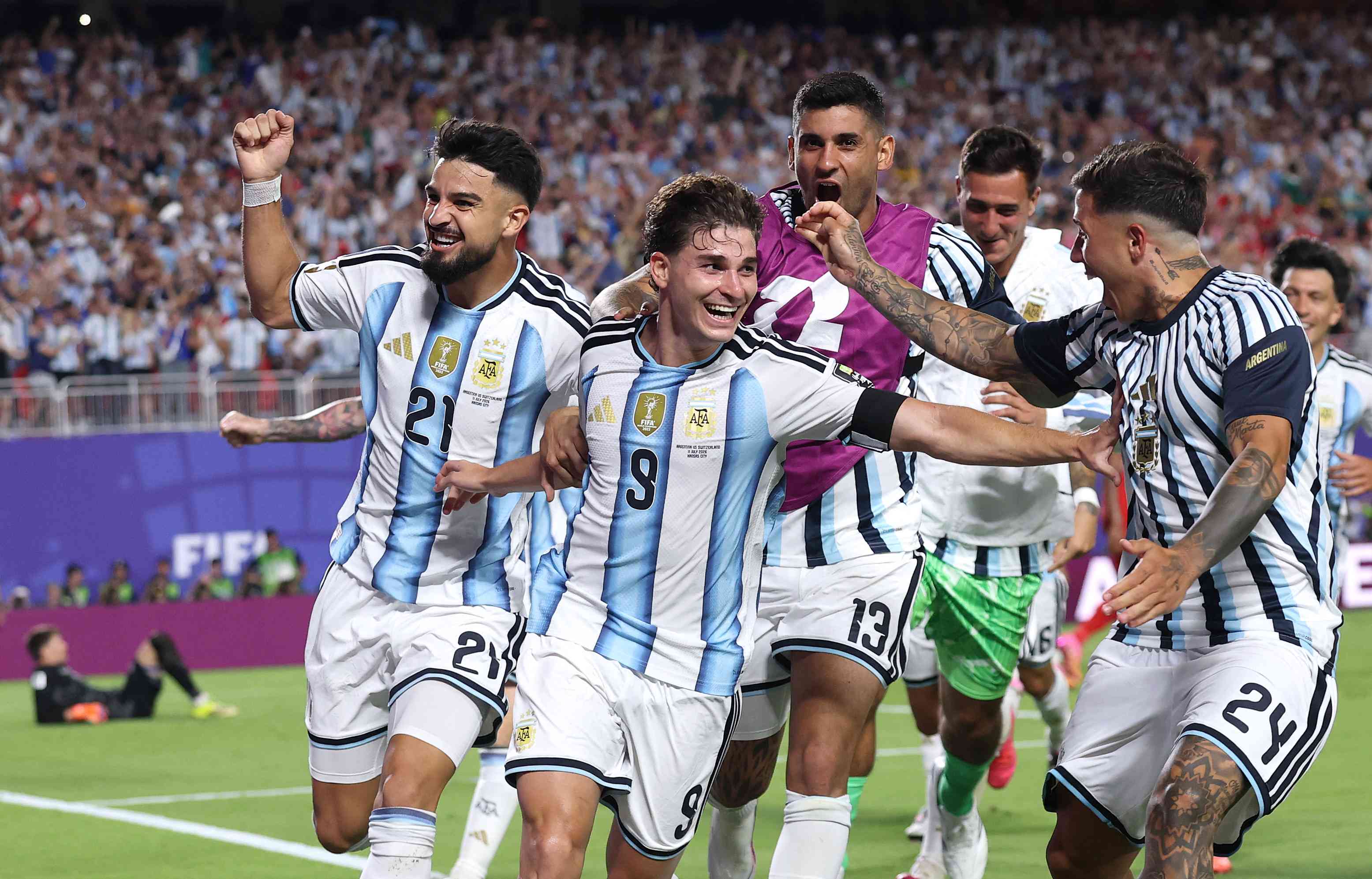 Argentina sink 10-man Swiss to set up blockbuster England World Cup semi-final