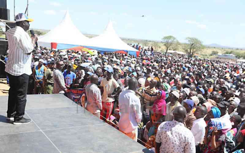 Raila Odinga asks voters to teach DP William Ruto a lesson